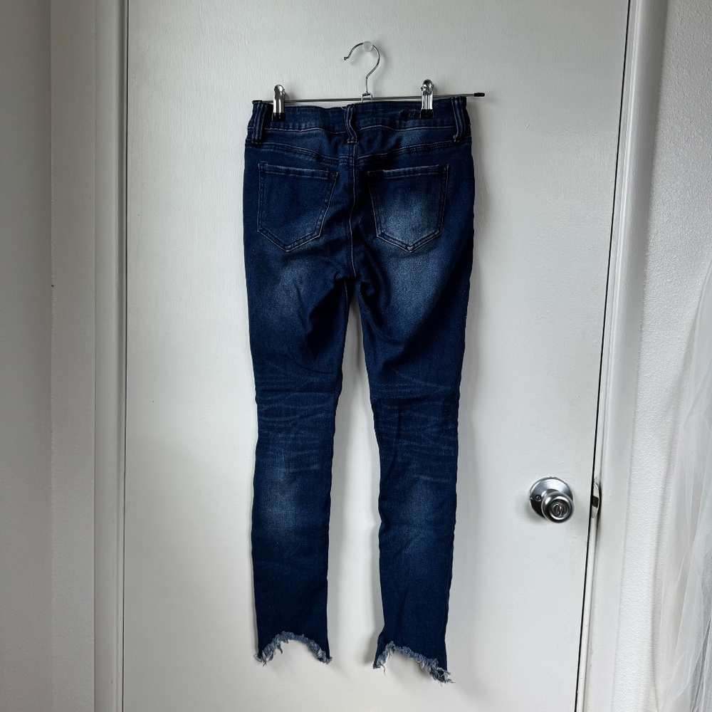Hydraulic deep blue jeans women size 1/2 shown from multiple angles to show true - Picture 8 of 9